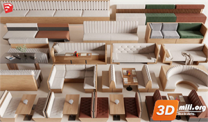 Cafe Furniture Skp Files 
